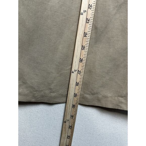 The Havanera Co 2XL Hawaiin Style Linen Blend Men's Shirt Tan Brown Tropical - Picture 7 of 8